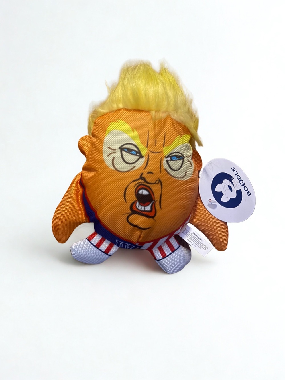 Boodle Donald Trump Political Parody Plush Squeaky Dog Toy 6ā New With Tags